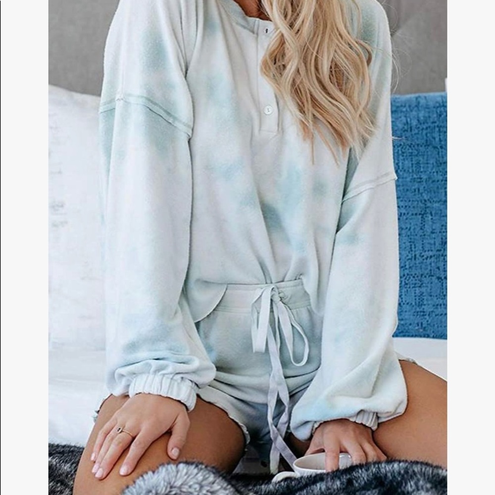 Tie Dye Soft lounge set (Sky Blue) NWOT